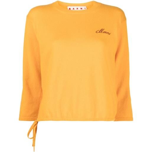 Marni maglione con ricamo - arancione