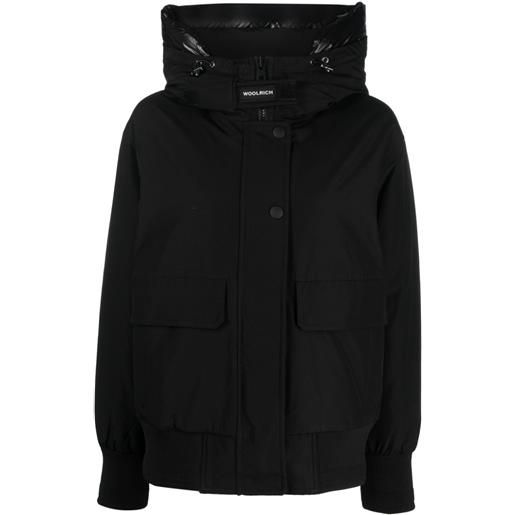 Woolrich piumino con coulisse arctic - nero