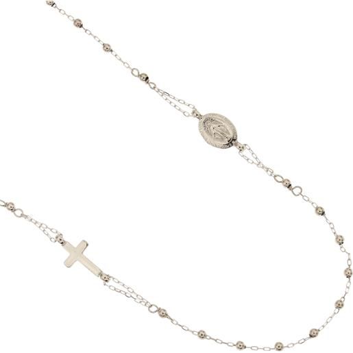Gioielleria Lucchese Oro collana unisex rosario oro bianco gl101349