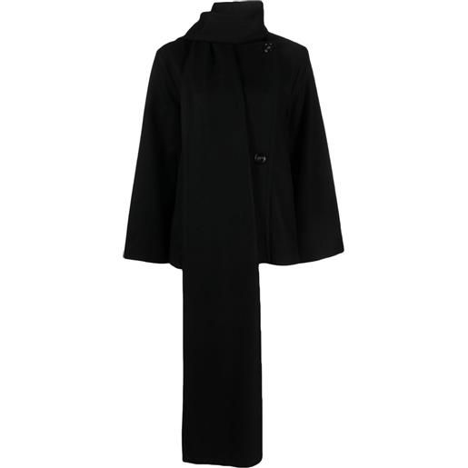 Rodebjer cappotto con dettaglio sciarpa - nero