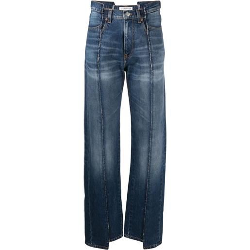 Victoria Beckham jeans destrutturati con dettaglio cuciture - blu
