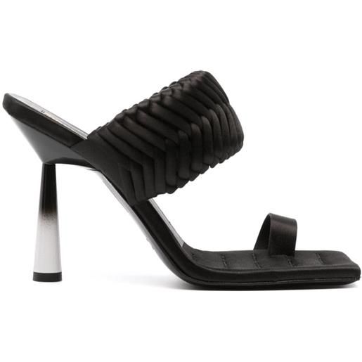 GIABORGHINI sandali con fascia intrecciata 110mm GIABORGHINI x rosie - nero