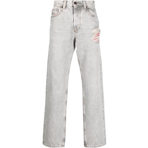Diesel jeans affusolati con effetto vissuto - grigio