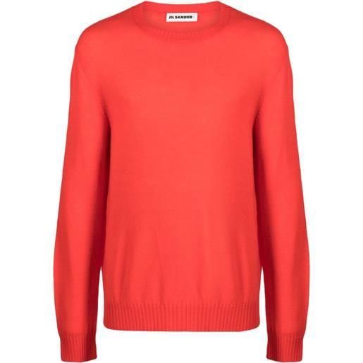 Jil Sander maglione con ricamo - rosso