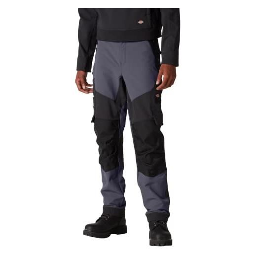 Dickies technical flex trousers, trouser uomo, grigio/nero (grey/black), 30w