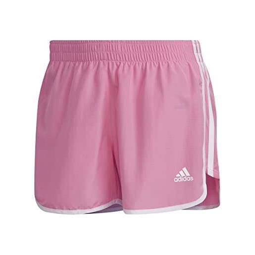 adidas m20 corto pantaloncini, rosa/bianco, l donna