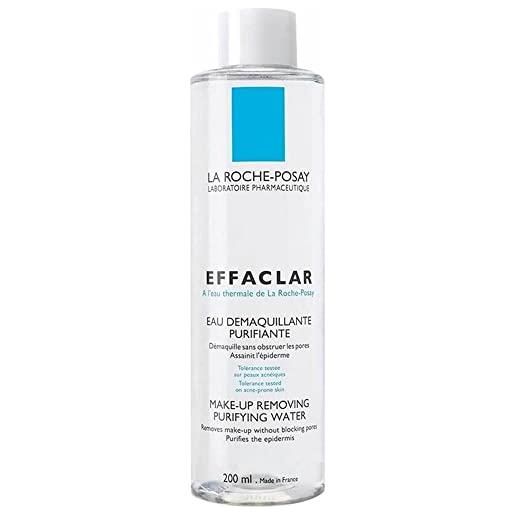 La Roche-Posay water oily skin effaclar acqua micellare pelle ultra oleosa 200ml unisex-adulto, nero, estándar