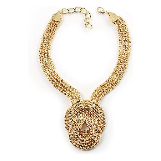 Avalaya collana girocollo in stile egiziano color oro, lunghezza 34 cm, lunghezza 5 cm