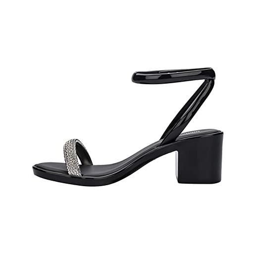 melissa shiny heel ad, ballerine donna, nero e bianco, 39 eu