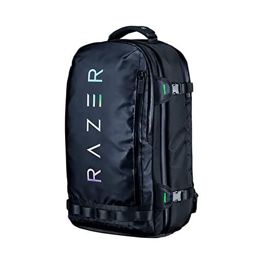 Razer rogue v3 backpack (17,3) - zaino da viaggio compatto (scomparto per computer portatile fino a 15 pollici, resistente all'abrasione) cromatico
