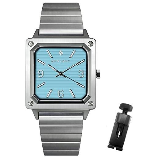 AKNIGHT orologio da uomo, orologi da uomo cronografo in acciaio inossidabile impermeabile data analogico orologio al quarzo business casual moda orologi da polso per uomo