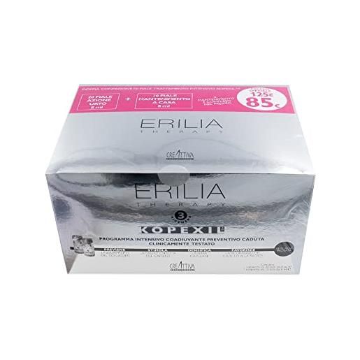 Erilia creattiva Erilia kopexil cofanetto fiale anticaduta 20x8ml + 10x8ml - trattamento intensivo anticadu