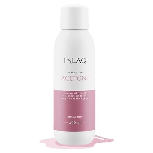 INLAQ® acetone uv nail polish remover flacone da 500 ml - acetone uv gel polish remover - detergente uv led per smalti. 