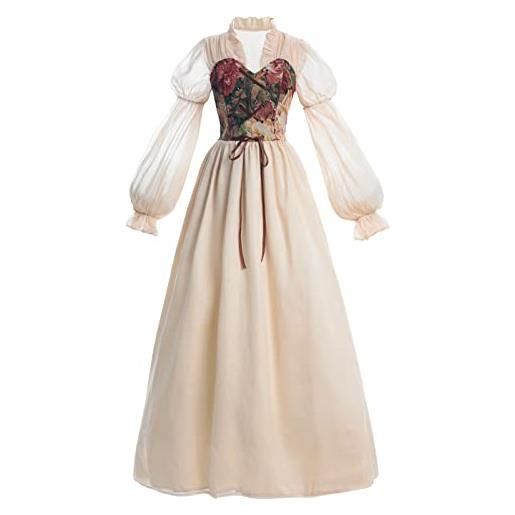 WOXIHUAN Vestiti Medievali Donna Vintage Abiti Cosplay Costumi