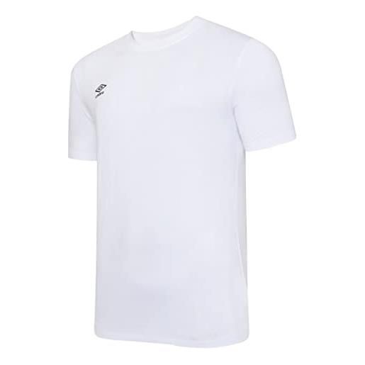 Umbro club leisure maglietta uomo (3xl) (bianco, nero)