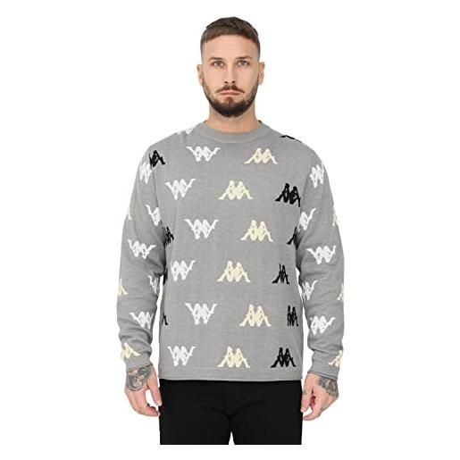 Kappa authentic frisia logo maglia maglione pullover unisex invernale 32113kw taglia s colore principale grey md mel