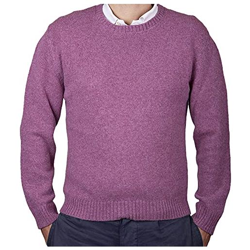 MA.AL.BI 1947 maglia shetland uomo made in italy (lilla, large)