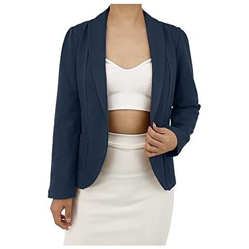 JOPHY & CO. giacca blazer donna con maniche lunghe (cod. 6026) (blu, l)