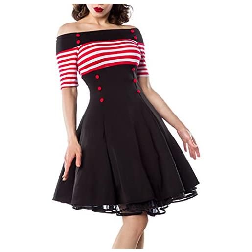 Belsira - vestito - donna nero/rosso/bianco 48