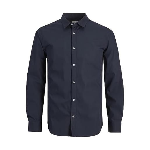 JACK & JONES jjjoe shirt ls plain camicia, blazer blu marine, xl donna