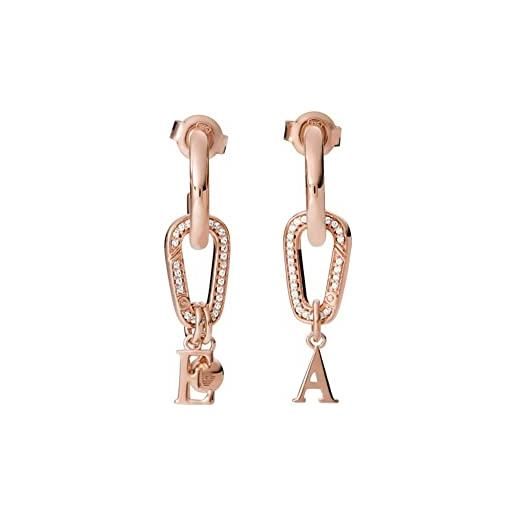 Emporio Armani - orecchini sentimental acciaio inossidabile tono oro rosa da donna eg3531221