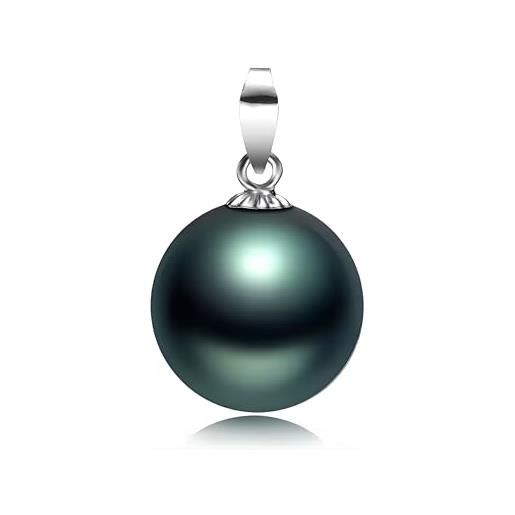 Schmuckwilli tahiti donna conchiglia charm di mallorca perle e ciondoli nero dma6001-w (20mm)