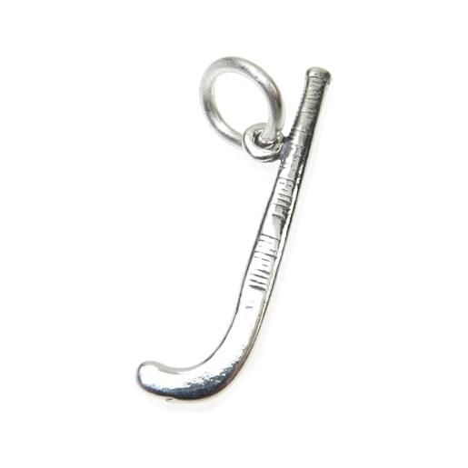 Maldon Jewellery cf296 - charm in argento sterling 925 con mazza da hockey stick, ciondolo a tema sportivo