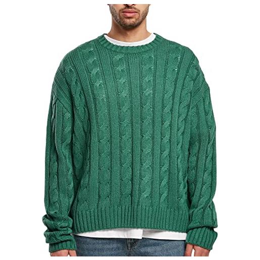 Urban Classics felpa boxy maglia di tuta, verde, xxxxl uomo