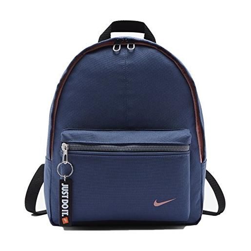 Nike ba4606-492 zainetto per bambini, 36 cm, diffused blu/nero/bleached coral