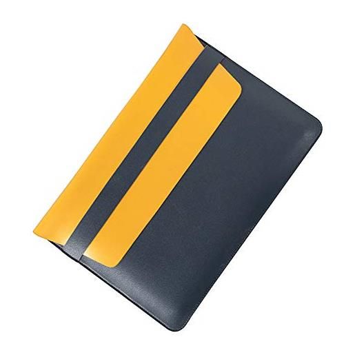 Hosoncovy - custodia protettiva in pelle pu per computer portatile da 13,3 a 14, per mac. Book air, mac. Book pro da 13,3, colore: giallo e blu