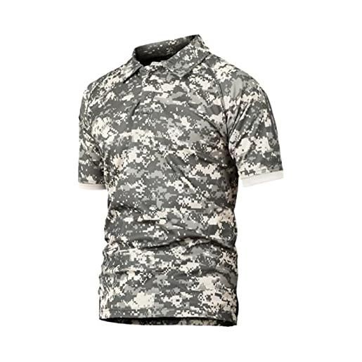 Generic estate uomini esercito polo uomo militare tattico combattimento polo shirt traspirante camouflage tee shirt plus size, acu, 4xl