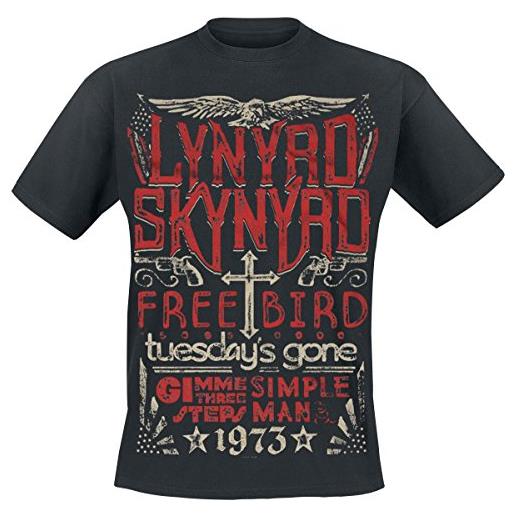 Lynyrd Skynyrd 1973 hits t-shirt nero m