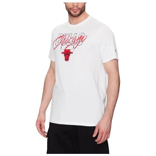 New Era t-shirt chicago bulls nba script bianca, l