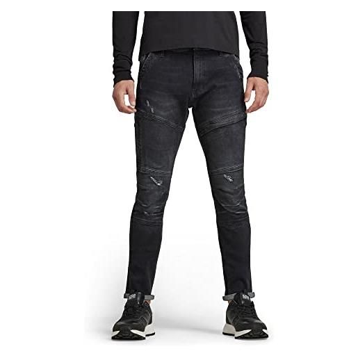 G-STAR RAW rackam 3d skinny fit jeans, medium aged grey destroyed, 36w x 34l uomo