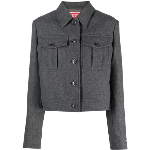 Kenzo giacca con applicazione england - grigio