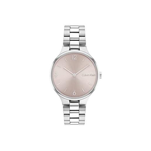 Calvin Klein orologio analogico al quarzo da donna con cinturino in acciaio inossidabile argentato - 25200129