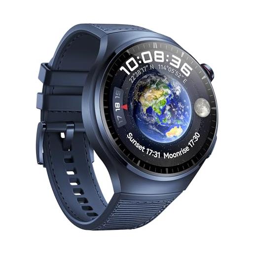 HUAWEI watch 4 pro smartwatch, vetro sferico in zaffiro, check salute multi-point in 1 min, esim, nuovi anelli attività, batteria fino a 21 giorni, compatibile con android e ios, versione italiana, blu