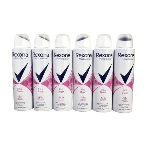 Rexona - deodorante spray da donna, con alluminio, 150 ml, confezione da 6