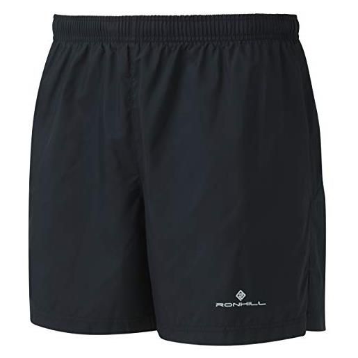 Ronhill pantaloncini core 5, nero/bianco brillante, m uomo