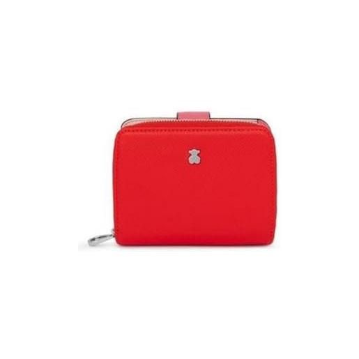 TOUS nuova dubai saf. Tri-rosso, accessori da viaggio-portafogli donna, 10 x 12,5 x 3,5 cm