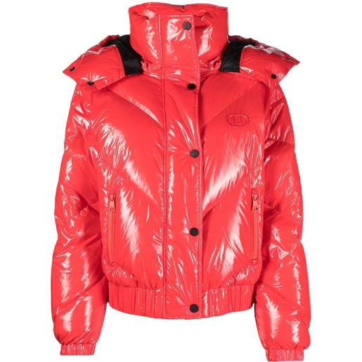 Karl Lagerfeld giacca con scollo a imbuto - rosso