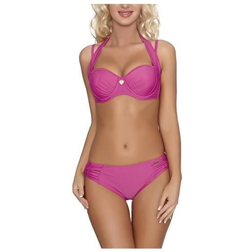 aQuarilla completo bikini donna paris (rosa, eu 42 (it 48))