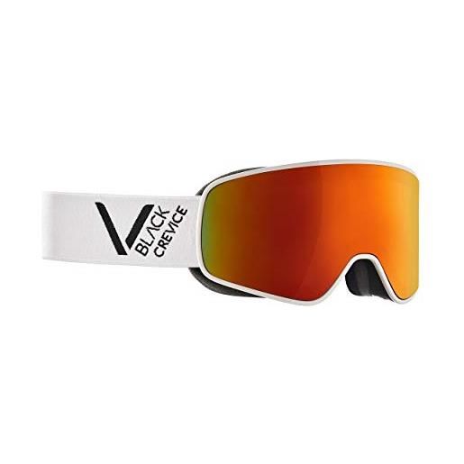 Black Crevice occhiali da sci - schladming - doppio parabrezza, rivestimento anti-appannamento, protezione uv400 (bianco/nero, l (circonferenza testa 58-61 cm)). . 