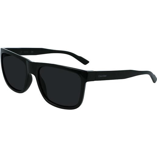 Calvin Klein occhiali da sole Calvin Klein neri forma rettangolare 594365819001