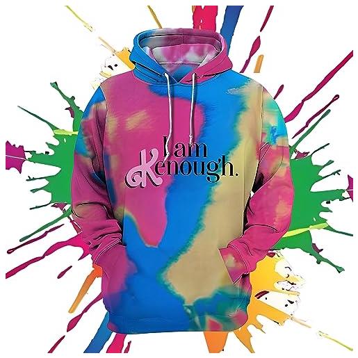 UGIF i am enough felpa, i am ken enough hoodie, graffiti popular fashion maglia manica lunga streetwear, 2023 popolare cappuccio cosplay di stampa 3d hoodie unisex hip hop