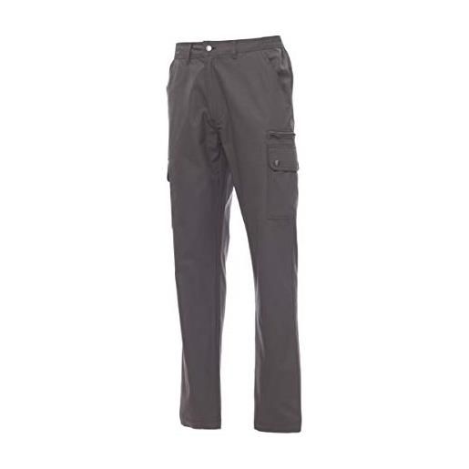 PAYPER forest summer pantalone da uomo estivo 100% cotone chiusura zip portametro tasche anteriori laterali posteriori (blu navy, 4xl)
