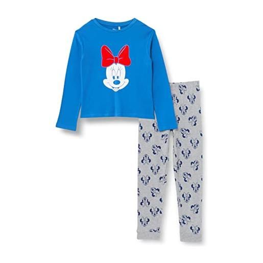 CERDÁ LIFE'S LITTLE MOMENTS pigiama per bambina. Invernale di minnie mouse, 100% in cotone con maglia a maniche lunghe e pantalone lungo set, blu, 3 anni bambine e ragazze