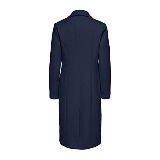 Only onlemma fitted coat otw giaccone, blu marittimo. Dettagli: tinta unita, s (pacco da 4) donna