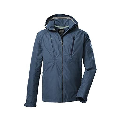 Killtec men's giacca funzionale/giacca da esterno con cappuccio staccabile con cerniera kos 85 mn jckt, steel-blue, 3xl, 39146-000
