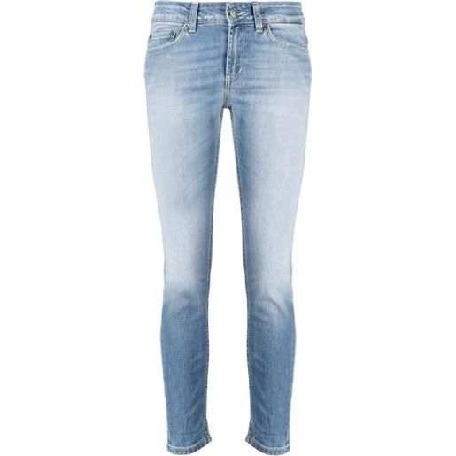 DONDUP jeans skinny con applicazione logo - blu